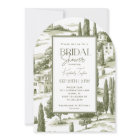 Tuscany Olive Green Toile Italian Bridal Shower
