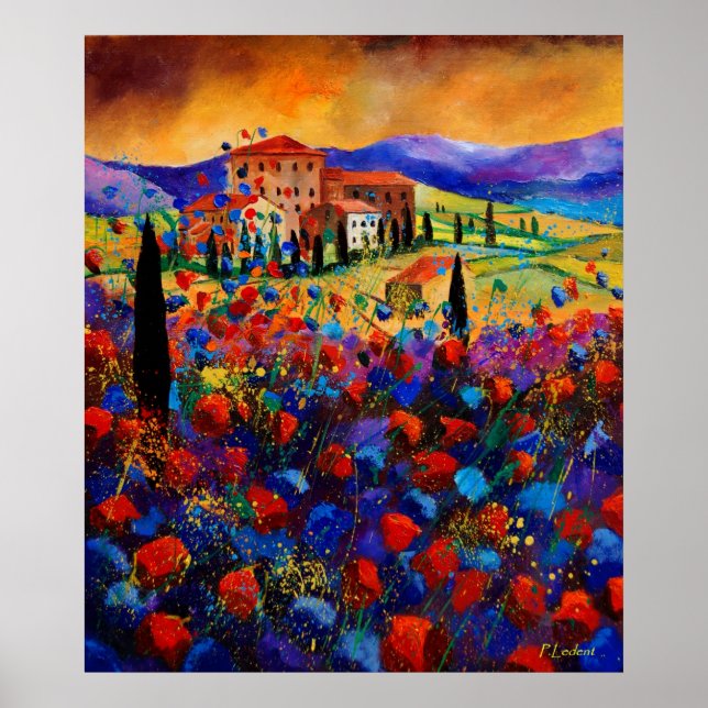 tuscany poppies 67 poster (Front)
