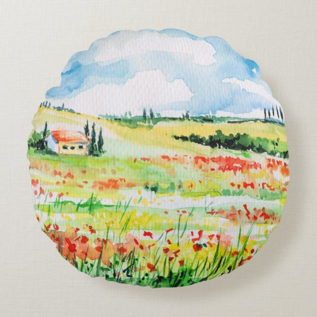 Tuscany Round Pillow (Front)