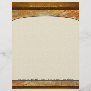 Tuscany Stone Custom Executive Personalized Letterhead