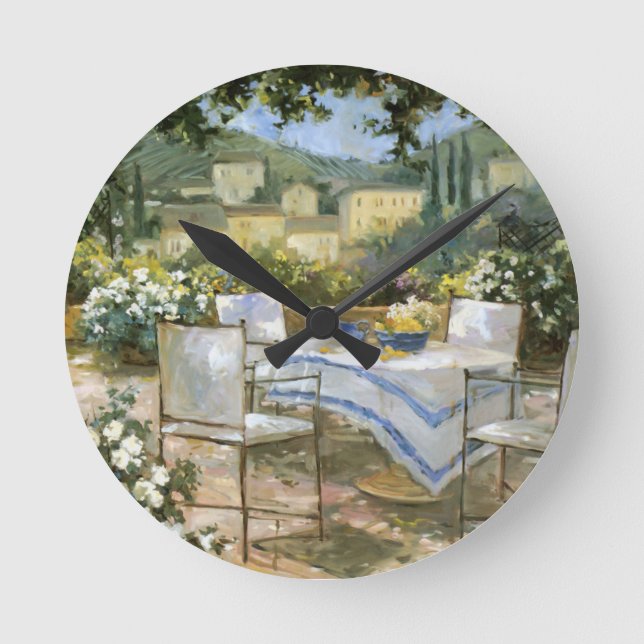 Tuscany Terrace Round Clock (Front)