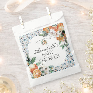 Tuscany Tile Citrus Greek Baby Shower Dessert Favour Bag
