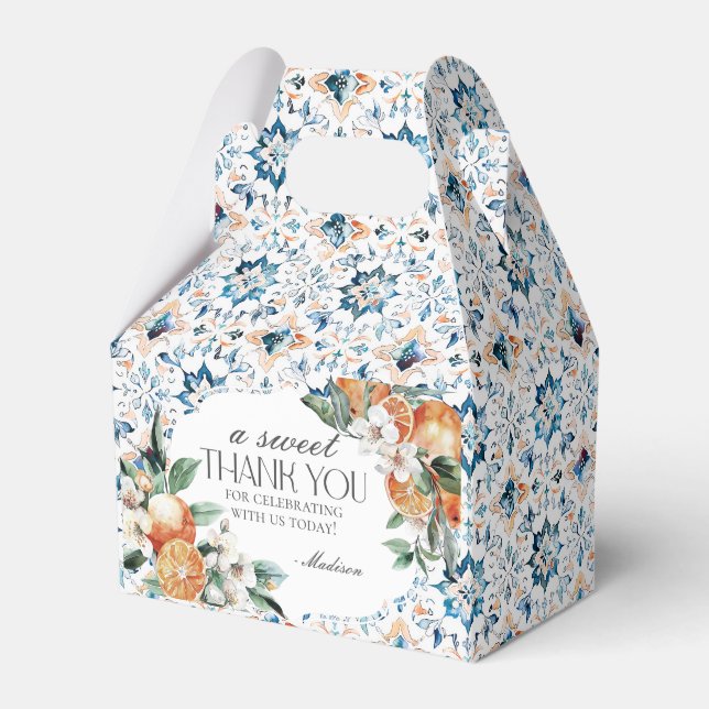 Tuscany Tile Italian Tuscan Coastal Favor Box (Front Side)