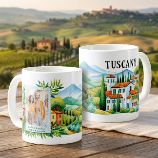 Tuscany Travel Photo & Name Personalized Gift Coffee Mug