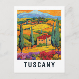 Tuscany Vineyard Vintage Travel Postcard