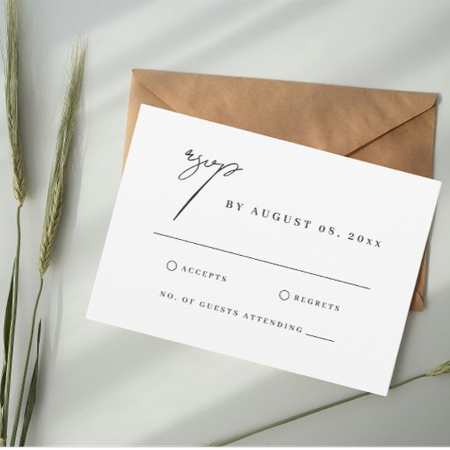 Tuscany Watercolor Illustration Wedding RSVP Card (Creator Uploaded)