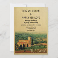 Tuscany Wedding Invitation Vintage Italy