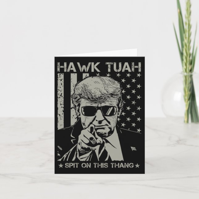 Tush Spit On That Thang Funny Donald Trump 2024  Card (Front)