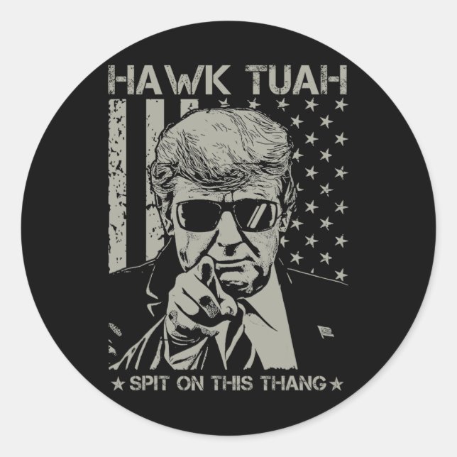 Tush Spit On That Thang Funny Donald Trump 2024  Classic Round Sticker (Front)