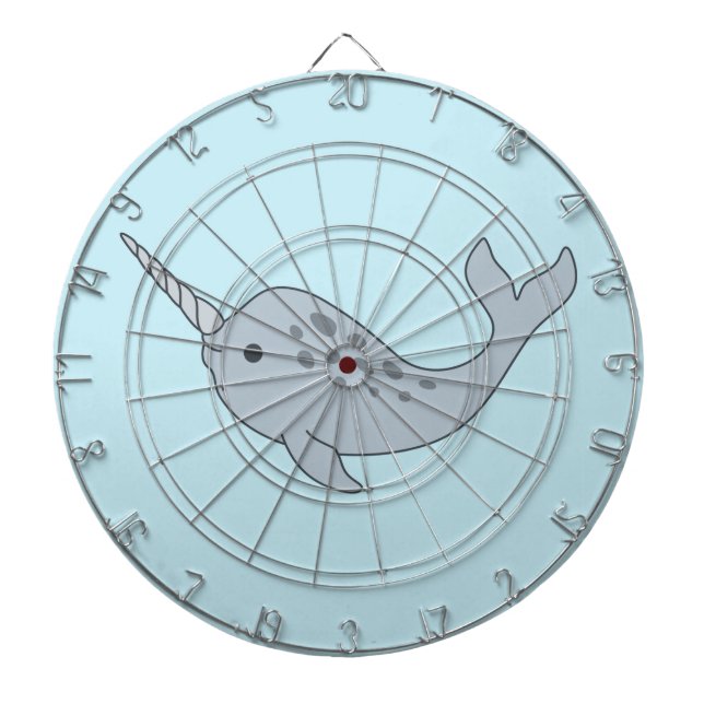 Tusked Narwhal Dartboard (Front)