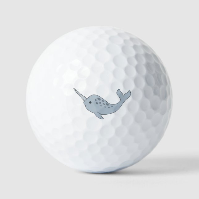 Tusked Narwhal Golf Balls (Front)
