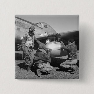 Tuskegee Airmen, 1945 2 Inch Square Button