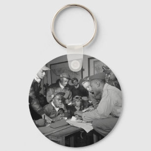 Tuskegee Airmen 332nd Fighter Group Pilots Keychain