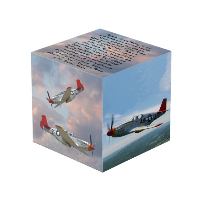 Tuskegee Airmen COIN   Cube (Front Angled)