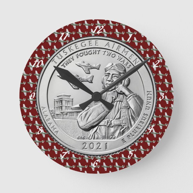  Tuskegee Airmen COIN Round Clock (Front)