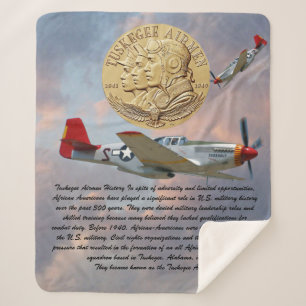 Tuskegee Airmen COIN Sherpa Blanket
