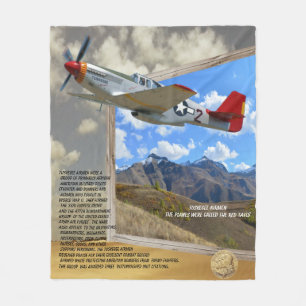 TUSKEGEE Airmen FLYING OUT OF PICTURE Fleece Blanket