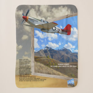 TUSKEGEE Airmen FLYING OUT OF PICTURE   Sherpa Blanket
