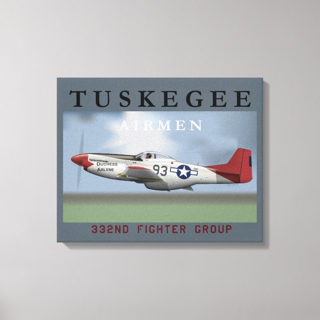 Tuskegee Airmen Poster Canvas Print (Front)