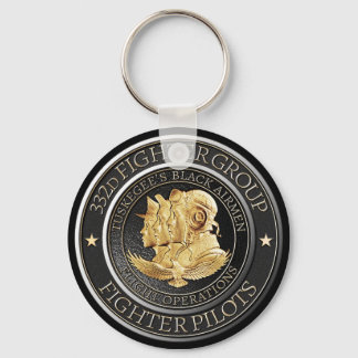 Tuskegee Red Tail Airmen 332d Fighter Group Keychain