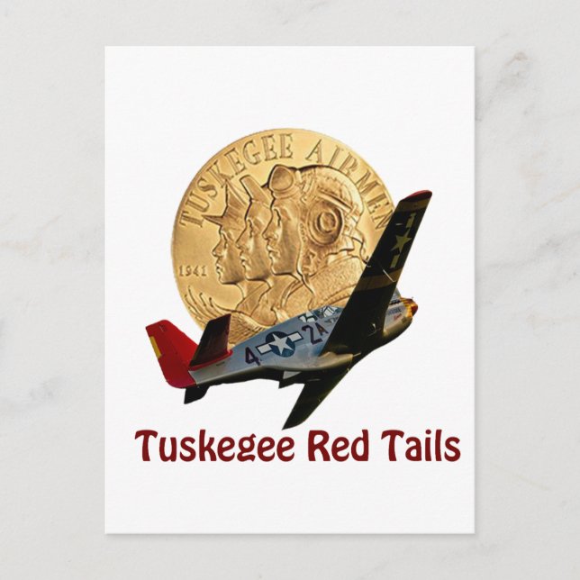 Tuskegee Red tail Postcard (Front)
