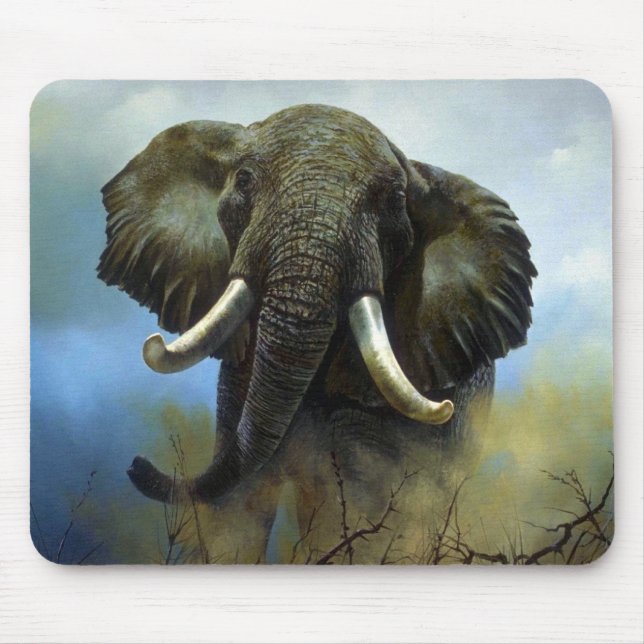 Tusks, Elephants Mouse Pad (Front)