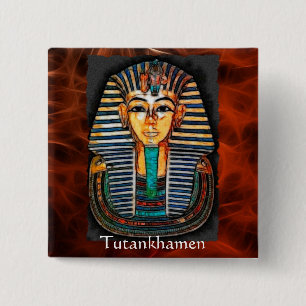 TUTANKHAMEN Egyptian Pharaoh Gift Range 2 Inch Square Button