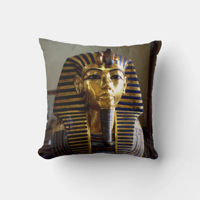 Tutankhamen mask Egypt Throw Pillow (Front)