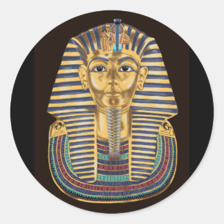 Tutankhamon’s Golden Mask Classic Round Sticker