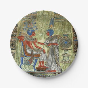 Tutankhamon’s throne paper plate