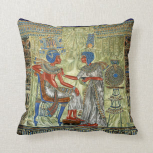 Tutankhamon’s Throne Throw Pillow