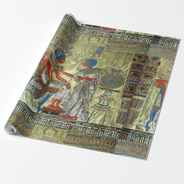 Tutankhamon’s Throne Wrapping Paper (Unrolled)
