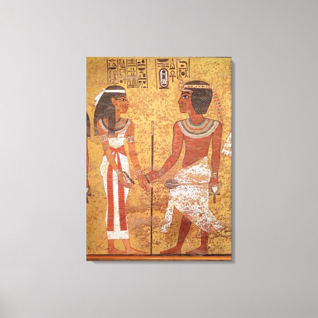 Tutankhamun  and his wife, Ankhesenamun Canvas Print (Front)