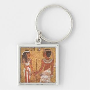 Tutankhamun and his wife, Ankhesenamun Keychain