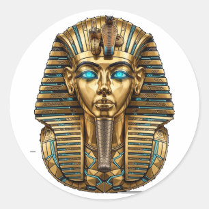 Tutankhamun Golden Pharaoh Classic Round Sticker