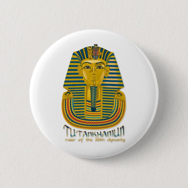 Tutankhamun mummy, the ancient King Tut of Egypt 2 Inch Round Button (Front)