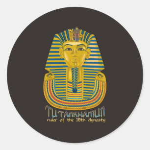 Tutankhamun mummy, the ancient King Tut of Egypt Classic Round Sticker