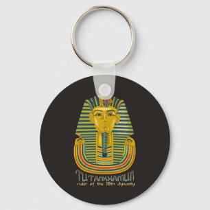 Tutankhamun mummy, the ancient King Tut of Egypt Keychain