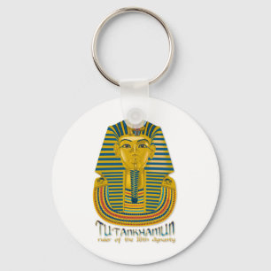 Tutankhamun mummy, the ancient King Tut of Egypt Keychain
