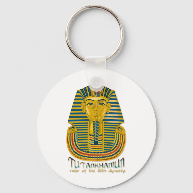 Tutankhamun mummy, the ancient King Tut of Egypt Keychain (Front)
