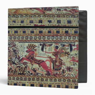 Tutankhamun  on his chariot attacking Africans Binder