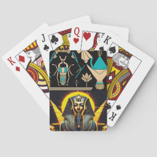 Tutankhamun & Pyramids Ancient Egyptian Art Playing Cards