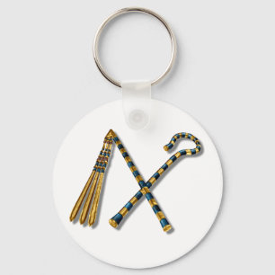 Tutankhamun’s Flail and Crook Keychain
