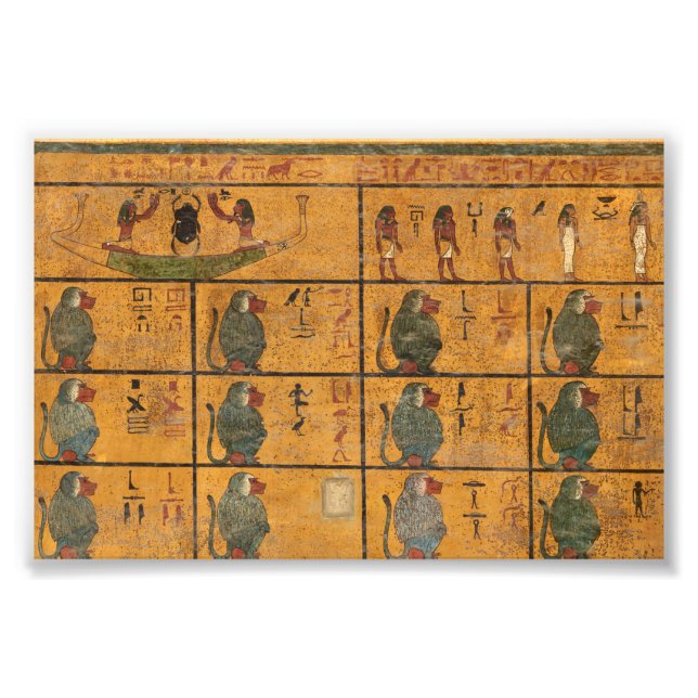 Tutankhamun Tomb, West Wall by Egyptian History Photo Print (Front)