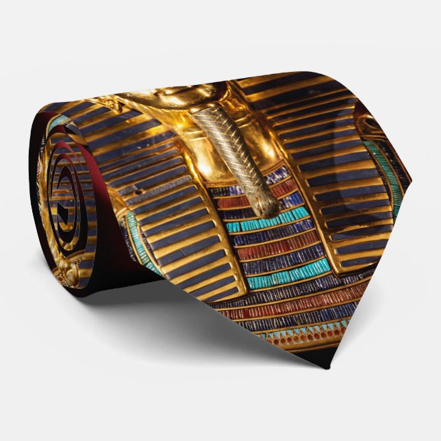 Tutankhamun's Golden Mask Tie (Rolled)