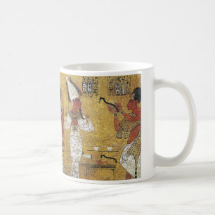 Tutankhamun's tomb mural coffee mug