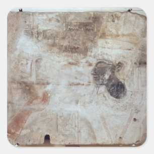 Tuthmosis III  offering incense to the god, Square Sticker