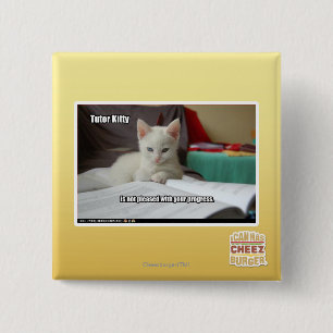Tutor Kitty 2 Inch Square Button