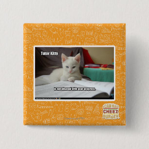 Tutor Kitty 2 Inch Square Button