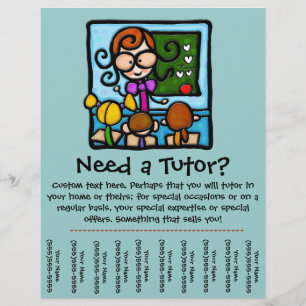 Tutor promotional tear sheet flyer